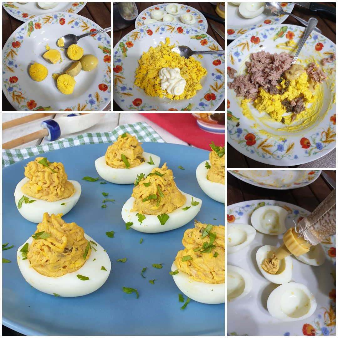 ricetta antipasto | uova ripiene di tonno e maionese