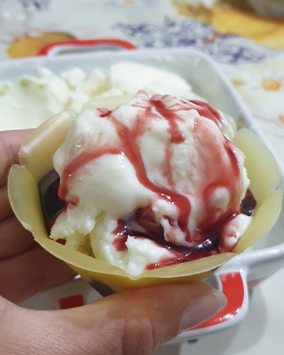 gelato con YOGURT greco light yogurt gelato senza panna | ricetta gelato allo yogurt