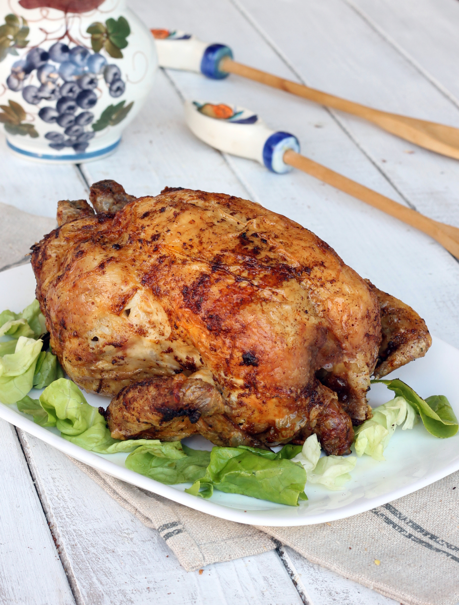 POLLO ALLO SPIEDO FATTO IN CASA ricetta pollo al girarrosto | cottura pollo allo spiedo