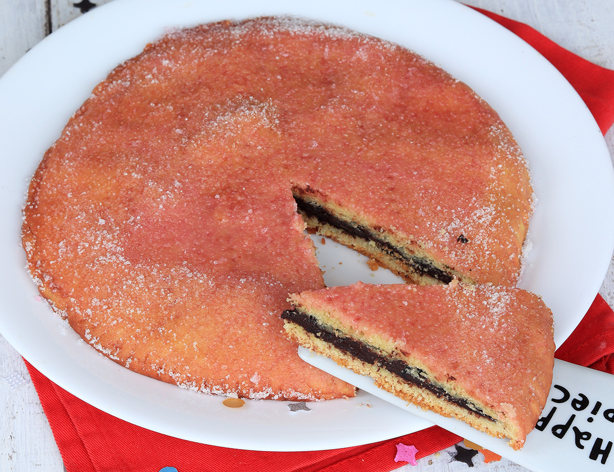 CASTAGNOLA MAXI alchermes e cioccolato | ricetta crostata di Carnevale