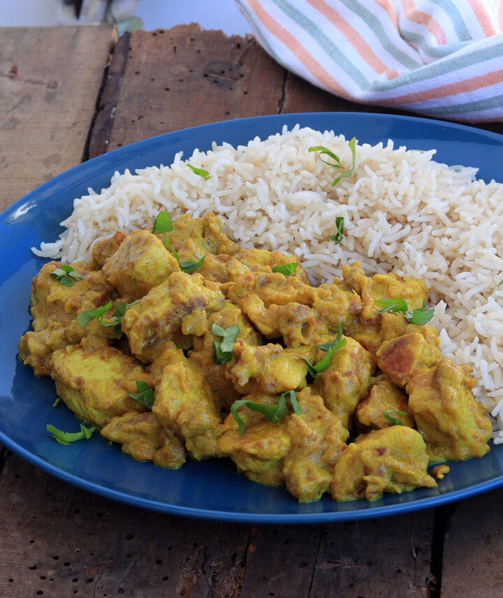 POLLO al CURRY con RISO PILAF ricetta originale |pollo al curry cremoso