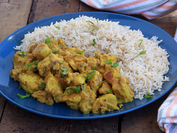 POLLO al CURRY con RISO PILAF ricetta originale |pollo al curry cremoso