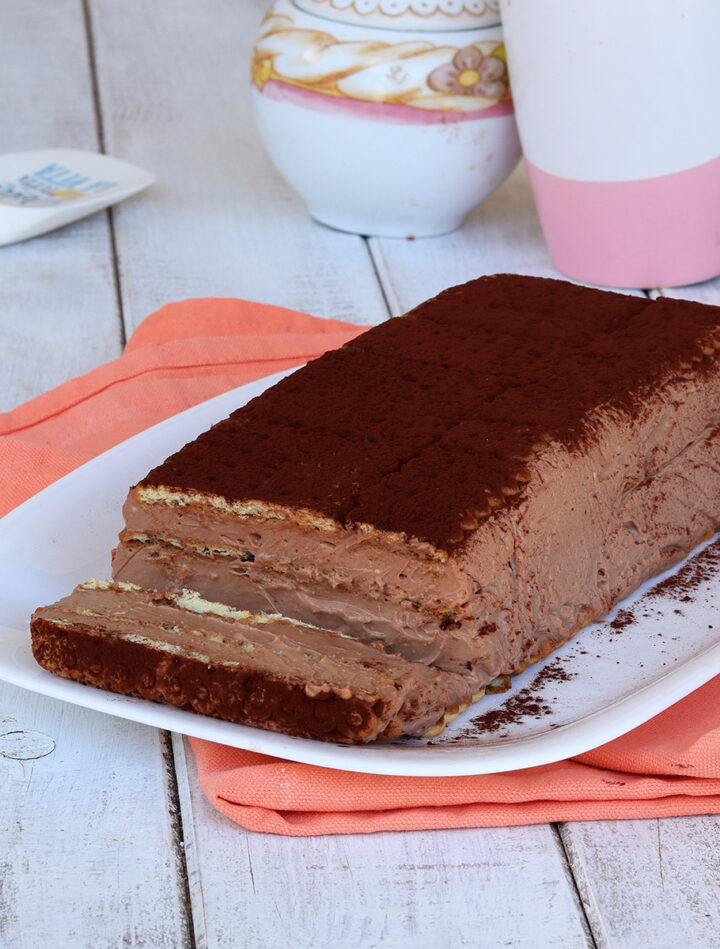 TORTA FREDDA NUTELLA E BISCOTTI ricetta dolce estivo | semifreddo