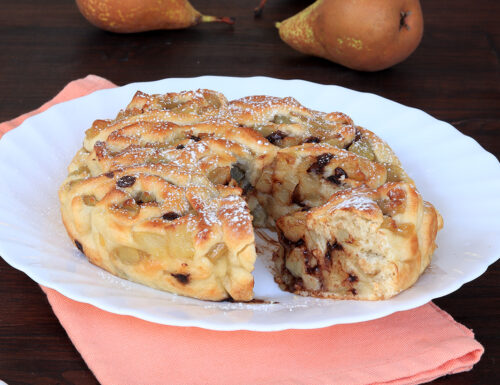 BRIOCHE SENZA LIEVITAZIONE CON PERE E CIOCCOLATO