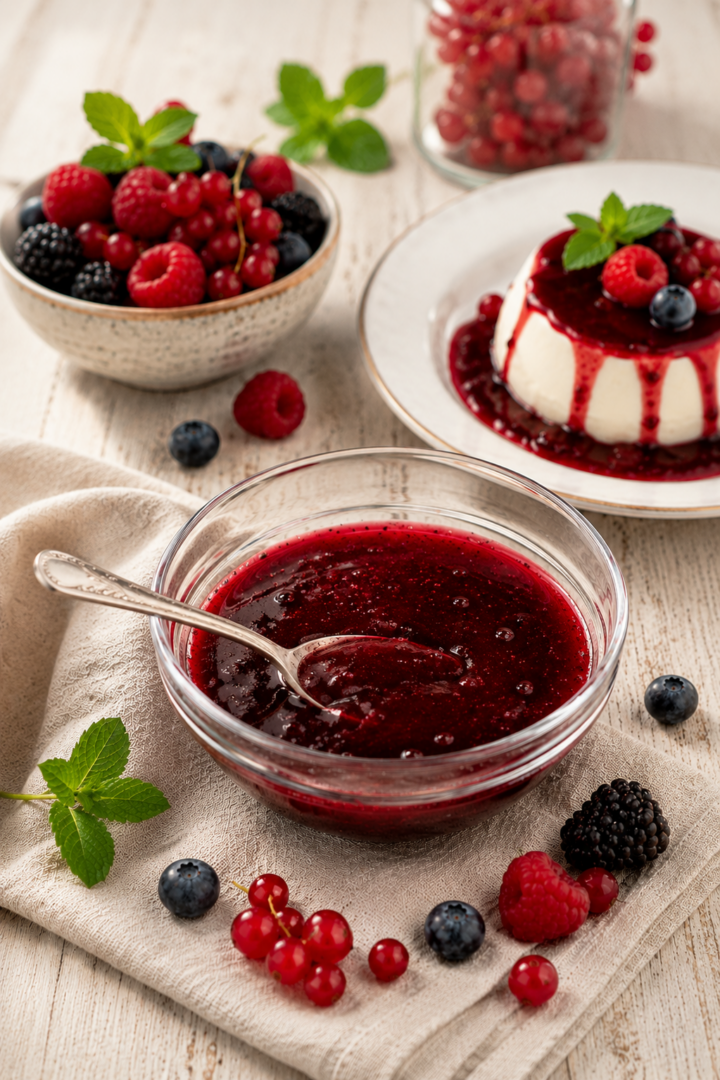 COULIS di FRUTTI di BOSCO salsa ai frutti di bosco x cheesecake e gelati