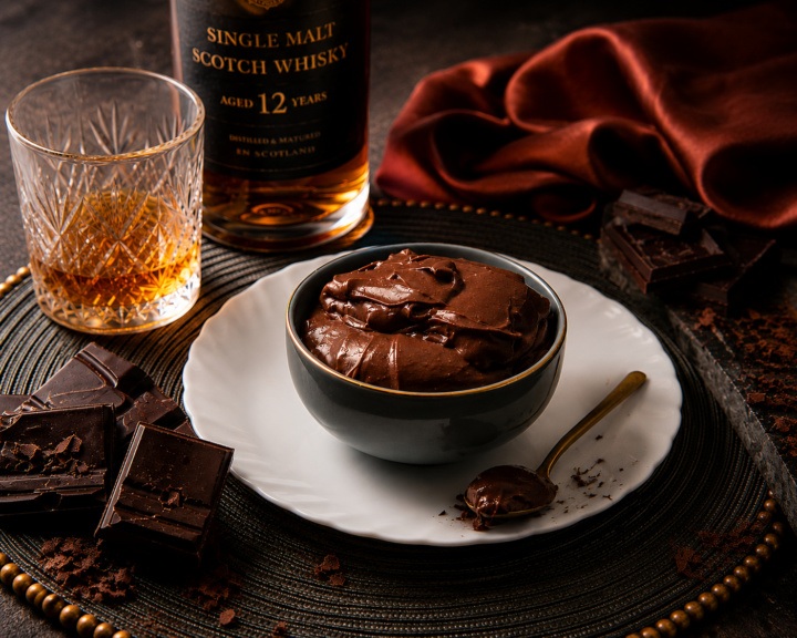 CREMA AL CIOCCOLATO FONDENTE E WHISKY | Inventaricette