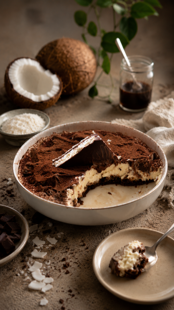 Ricetta tiramisù con yogurt greco al cocco e cioccolato | Inventaricette