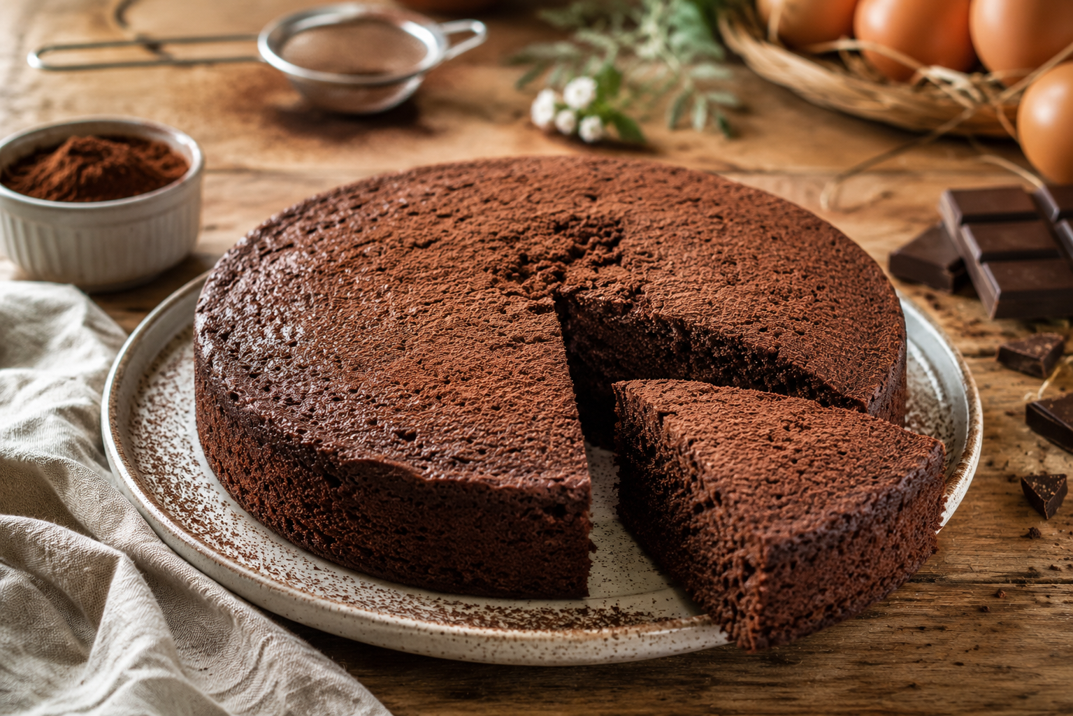 Finto PAN di SPAGNA al CACAO | base torta facile | Inventaricette