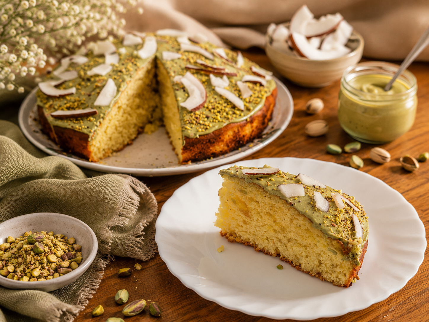 cocco TORTA COCCO E PISTACCHIO morbidissima | Inventaricette