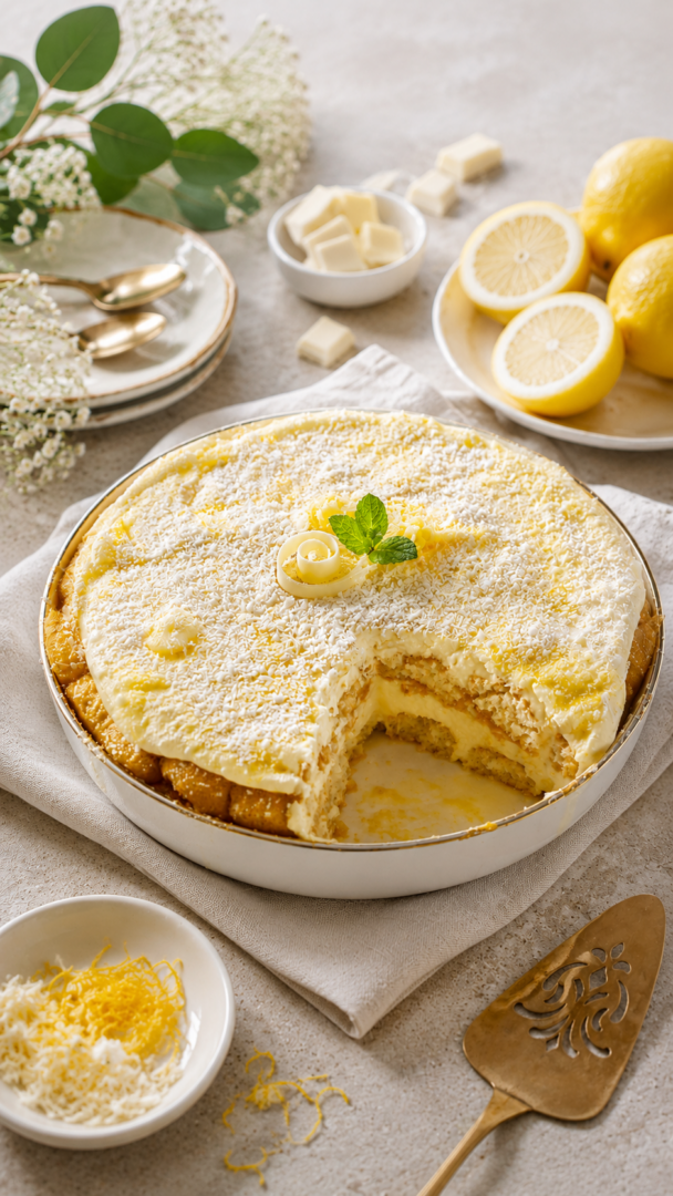 Tiramisu cioccolato bianco e limone cremosissimo | Inventaricette