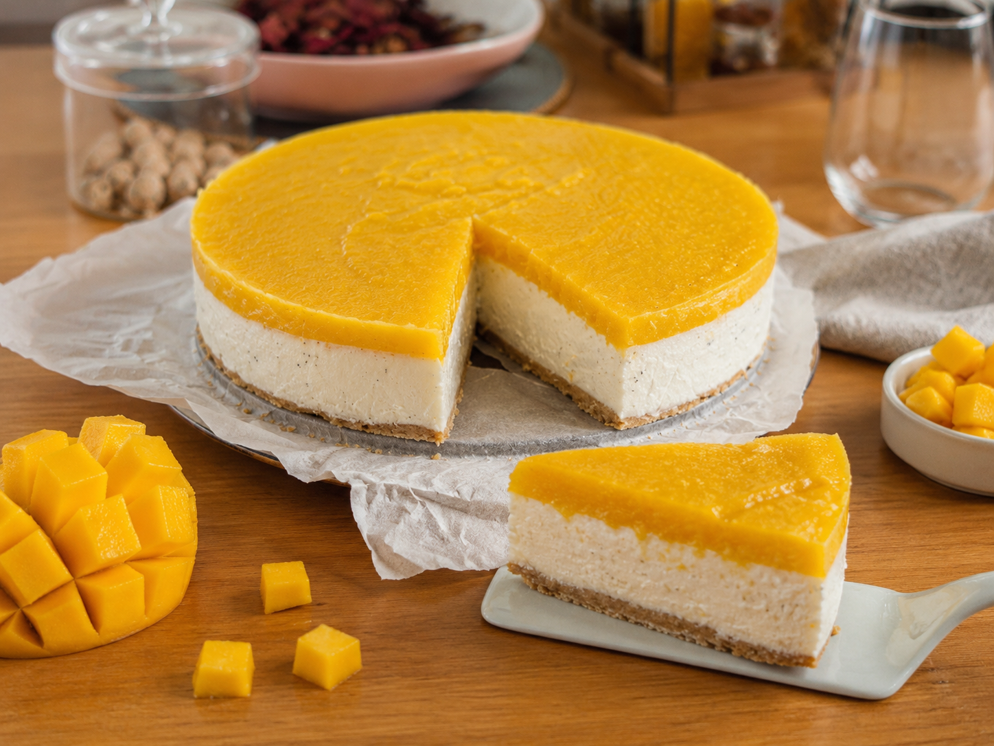 CHEESECAKE AL MANGO | cheese cake senza forno |inventaricette