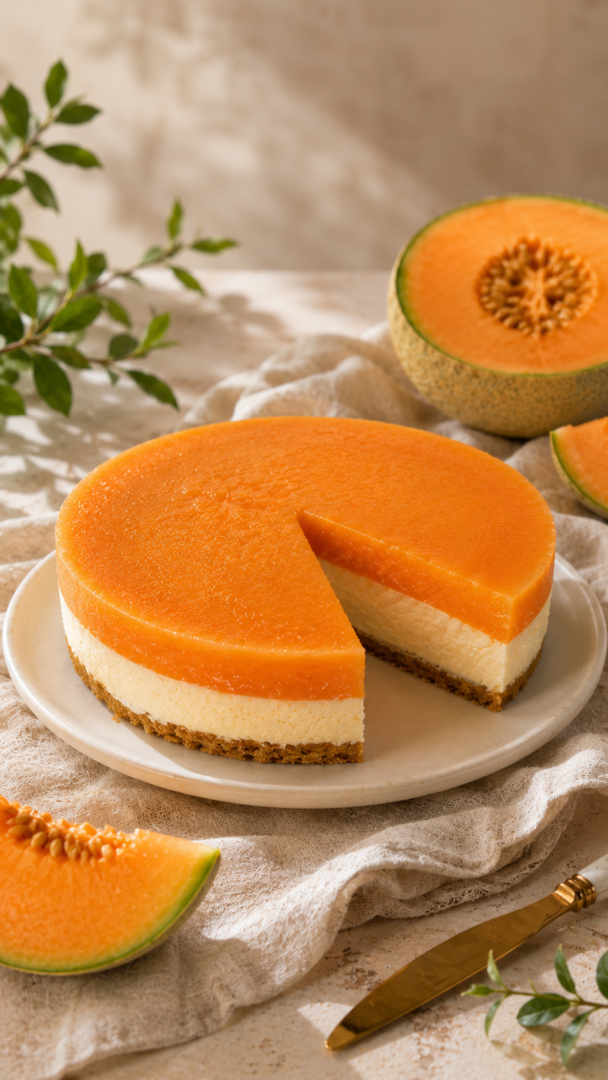 CHEESECAKE AL MELONE | torta fredda estiva | Inventaricette