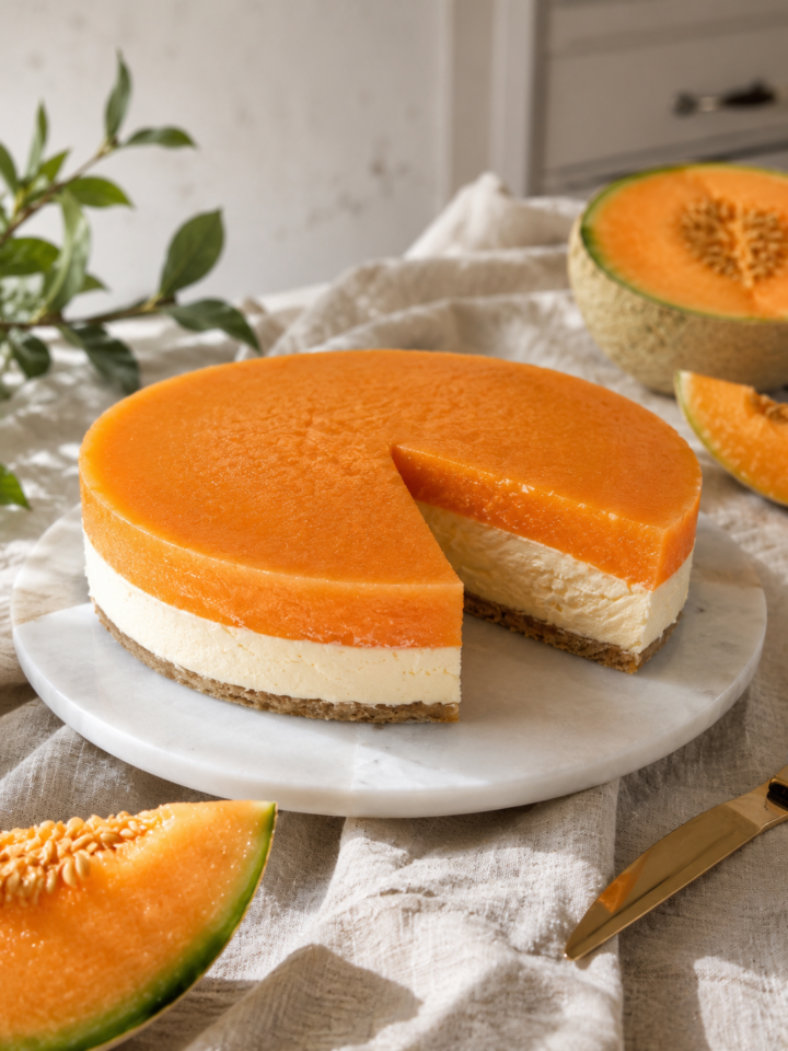 CHEESECAKE AL MELONE | torta fredda estiva | Inventaricette