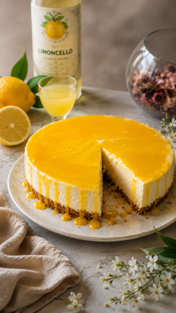 Torta estiva al limoncello | dolce senza cottura | Inventaricette