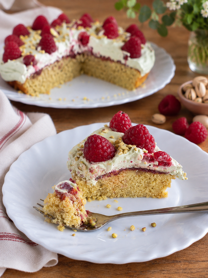 CROSTATA MORBIDA AL PISTACCHIO e lamponi | Inventaricette