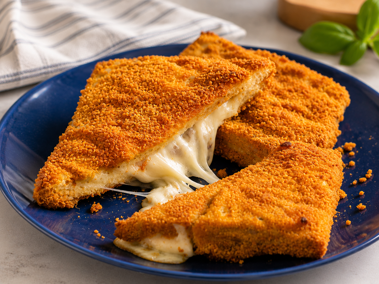 MOZZARELLA IN CARROZZA friggitrice ad aria | mozzarella in carrozza proteica | mozzarella in carrozza keto |Inventaricette