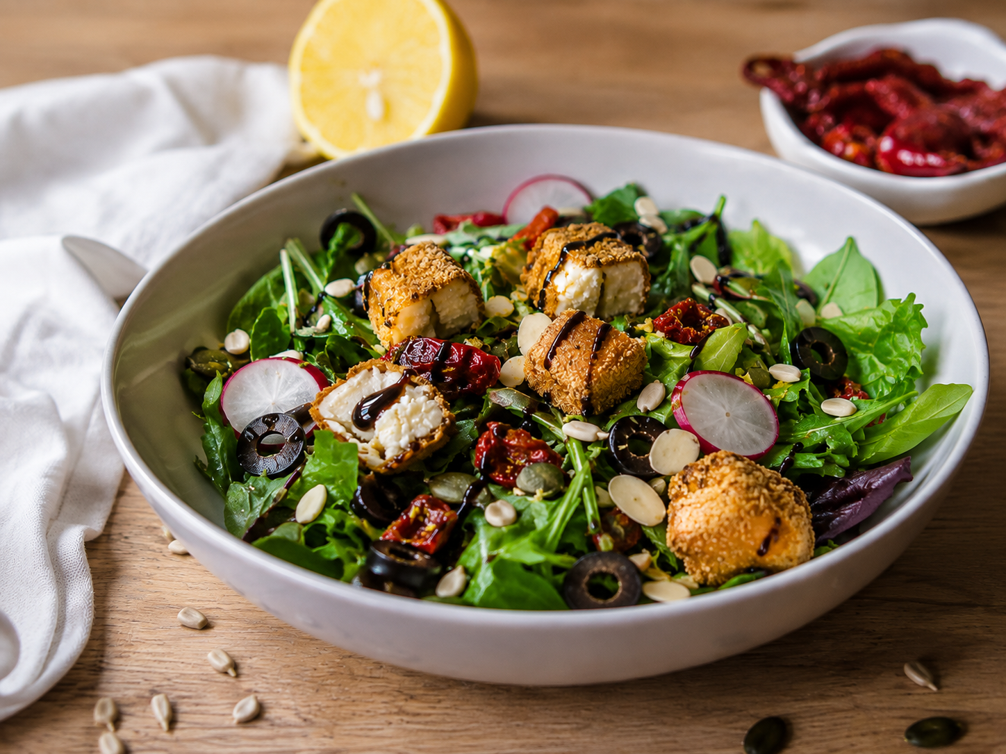 INSALATA CON LA FETA IMPANATA | ricetta facile | Inventaricette