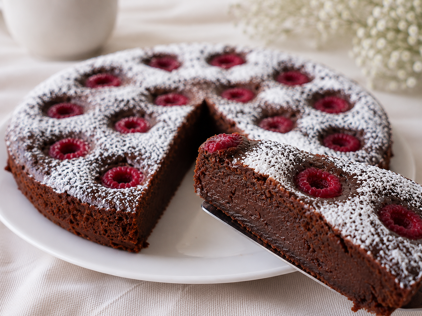 TORTA CACAO E LAMPONI simil brownie umida | Inventaricette