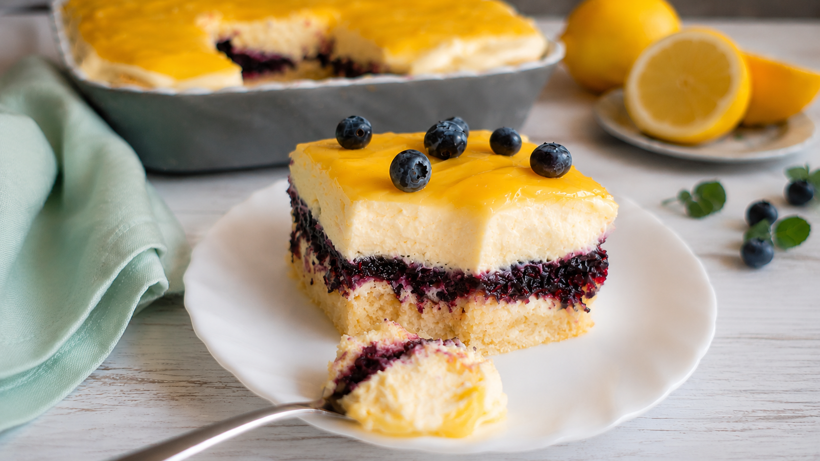 Tiramisu al limone e mirtilli |blueberry lemon tiramisù| Inventaricette
