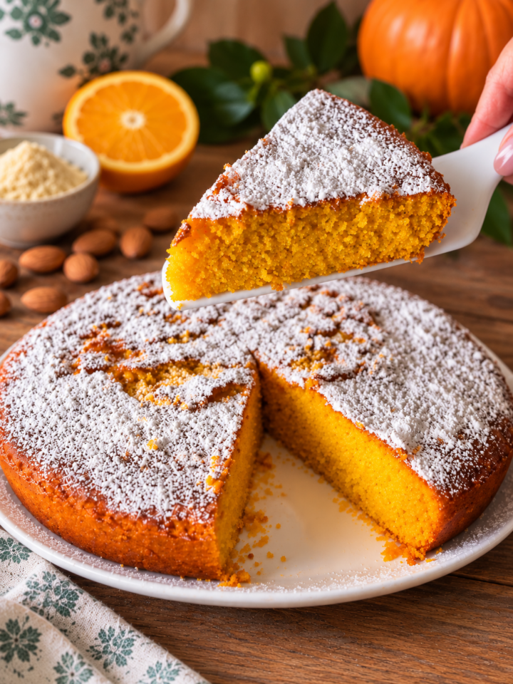 Torta zucca e mandorle senza glutine | ricetta dolce con la zucca
