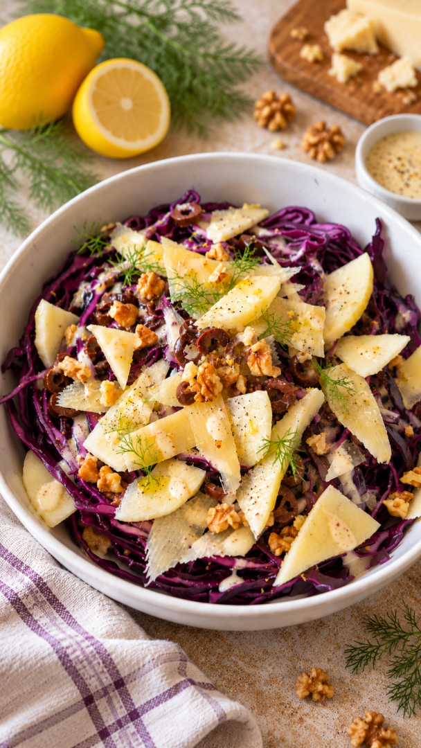 INSALATA DI CAVOLO ROSSO con pere e noci | Inventaricette