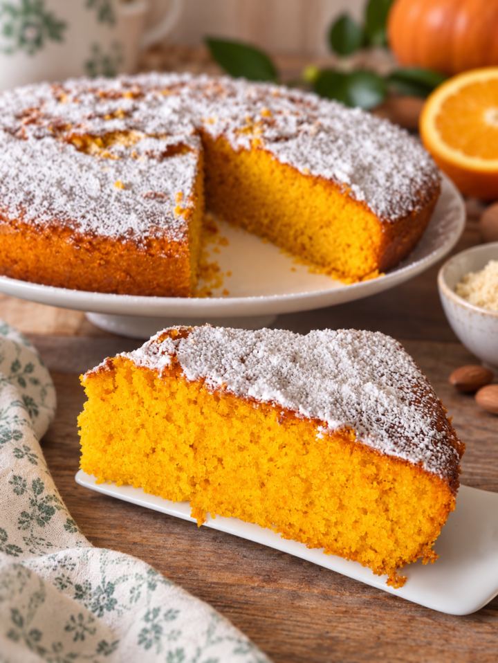 Torta zucca e mandorle senza glutine | ricetta dolce con la zucca
