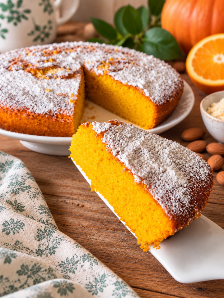 Torta zucca e mandorle senza glutine | ricetta dolce con la zucca