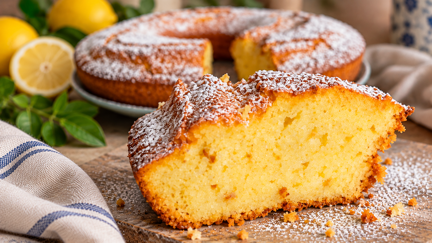 Ciambellone al limone super morbido|torta con yogurt|Inventaricette