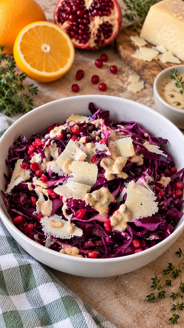 INSALATA CAVOLO ROSSO E MELOGRANO | Inventaricette