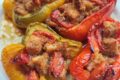 Peperoni ripieni di bocconcini di pollo