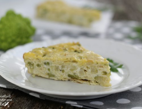 Frittata di patate al forno con ricotta e broccoli