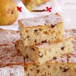 quadrotti di pere e cioccolato senza uova