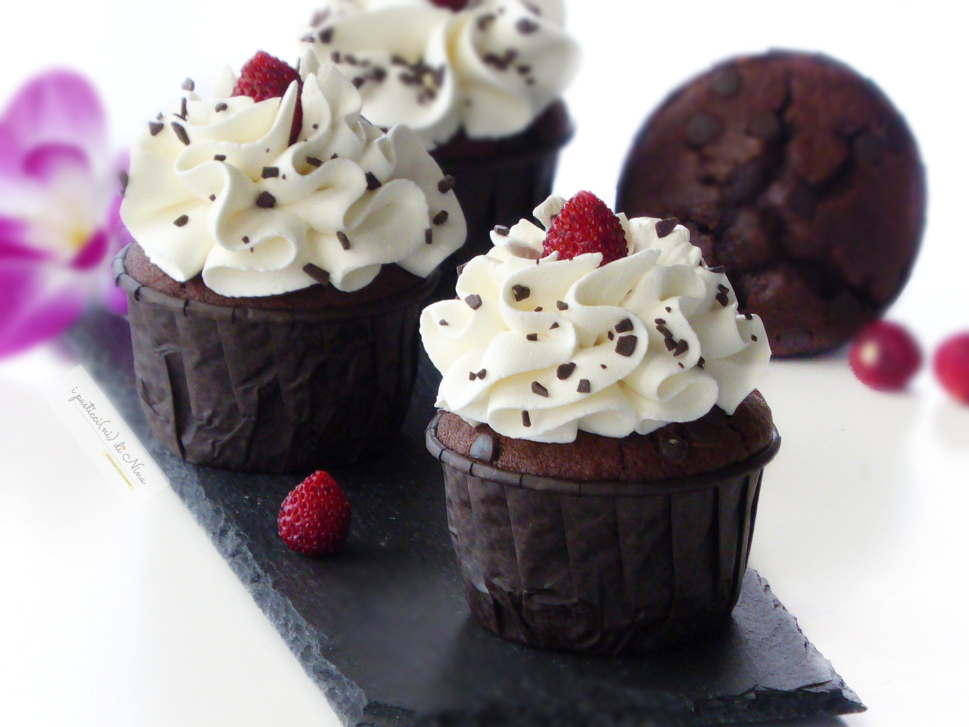 cupcakes sofficissimi senza burro con albumi e cioccolato