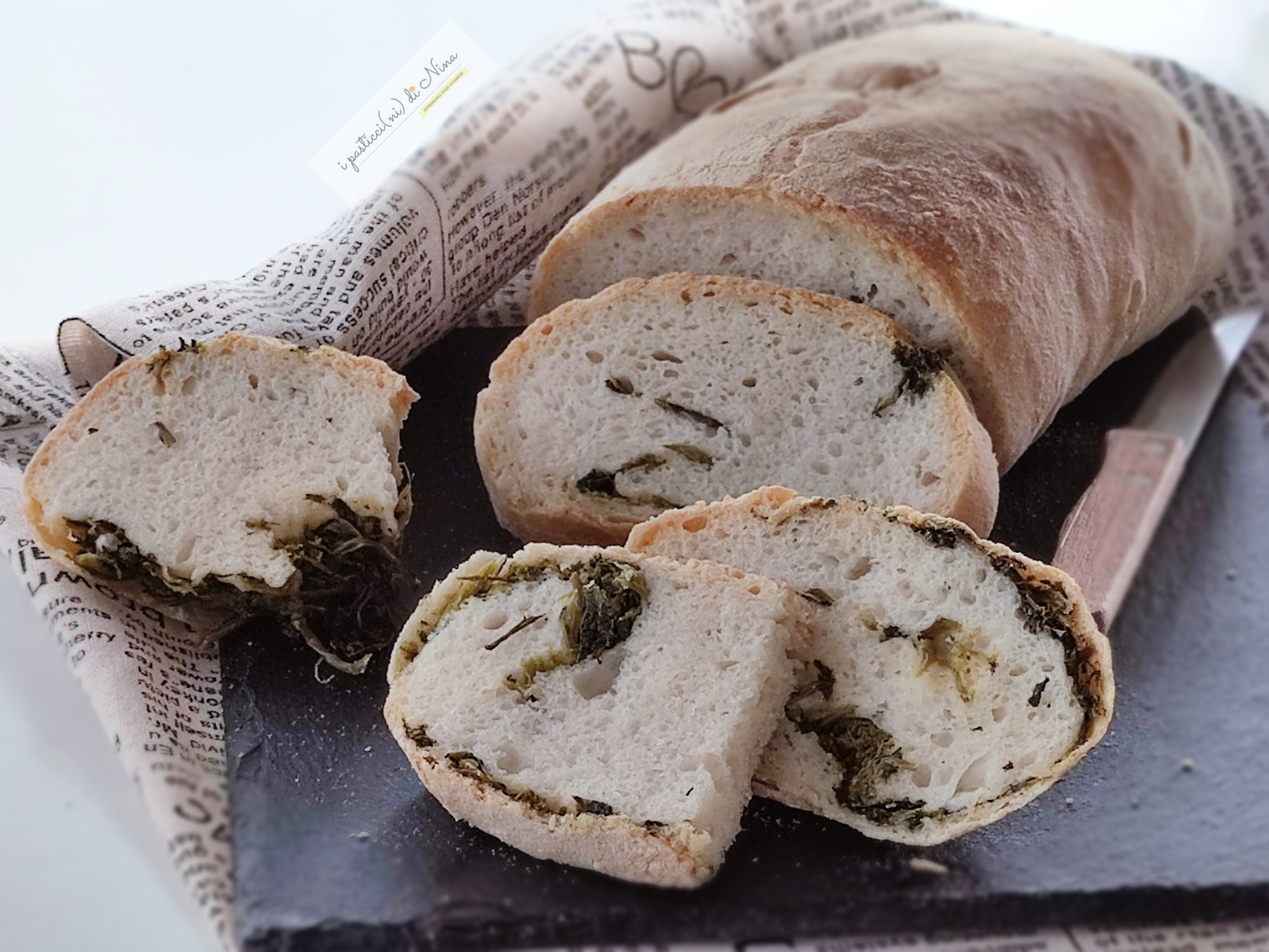 pane ai friarielli fatto in casa gustoso e croccante fuori con tanta mollica