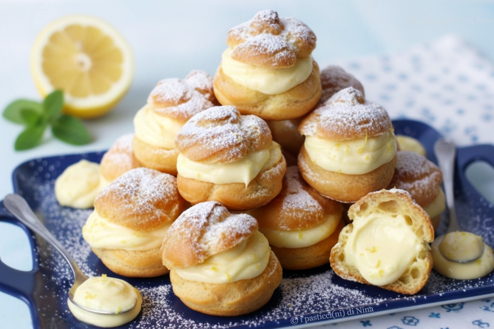 Bignè con crema al limone soffice e profumata ricetta facile i pasticcini di Nina