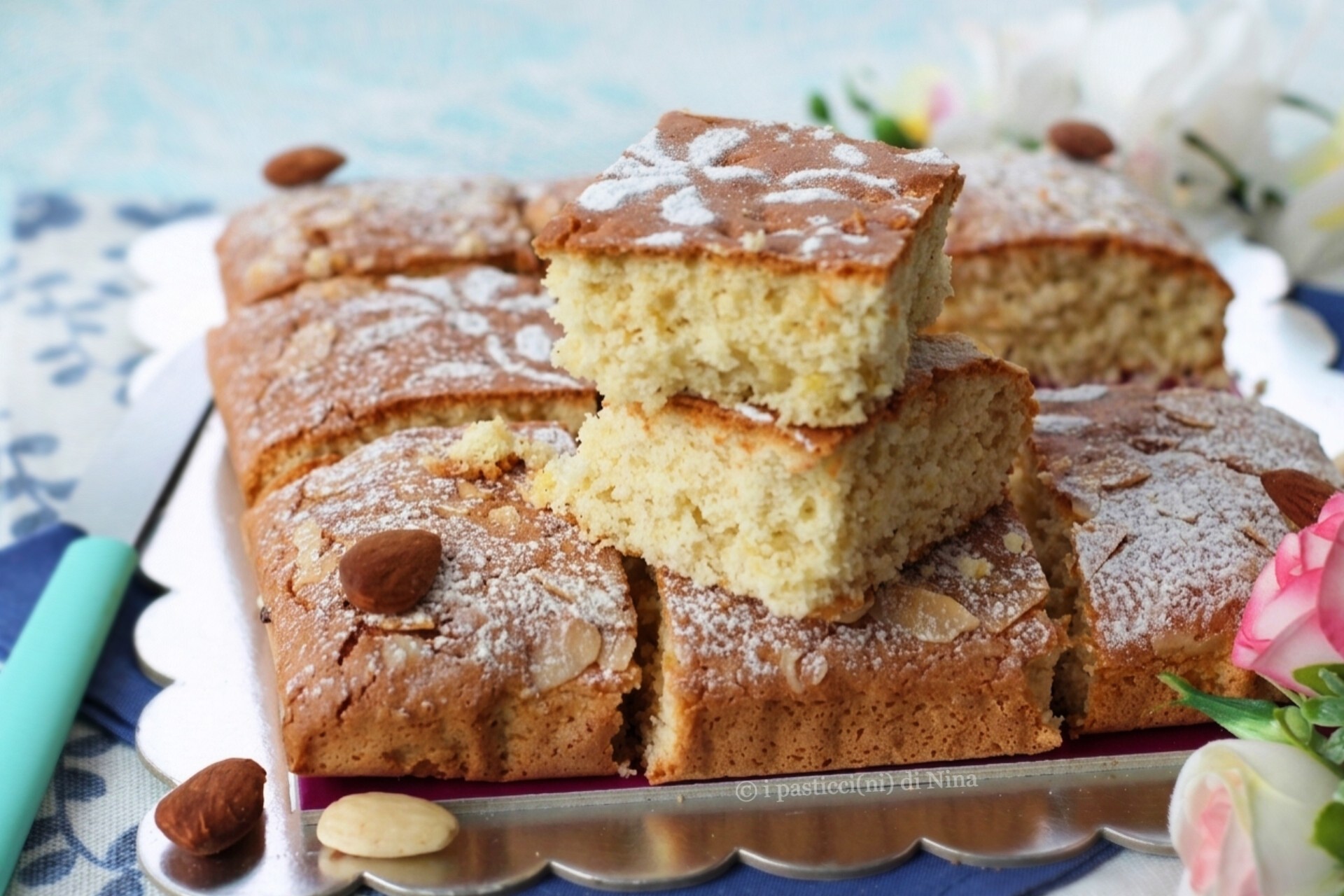 ricetta torta alle mandorle soffice senza glutine i pasticcini di Nina