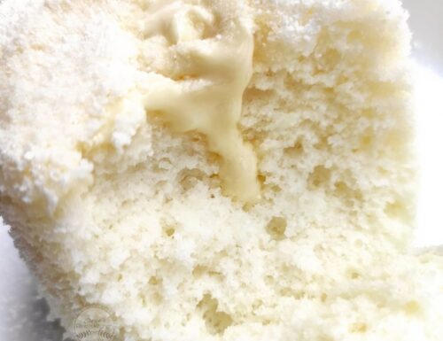 Microwave cake cocco e cioccolato bianco – senza glutine e zucchero