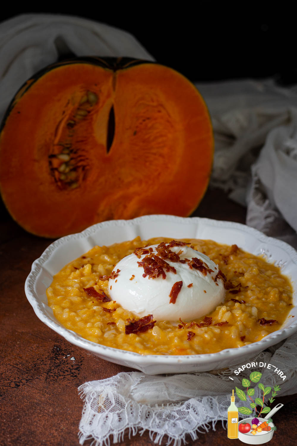 Risotto crema di zucca burrata e stracciatella - I Sapori di Ethra