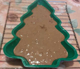 Torta albero di Natale con cioccolato