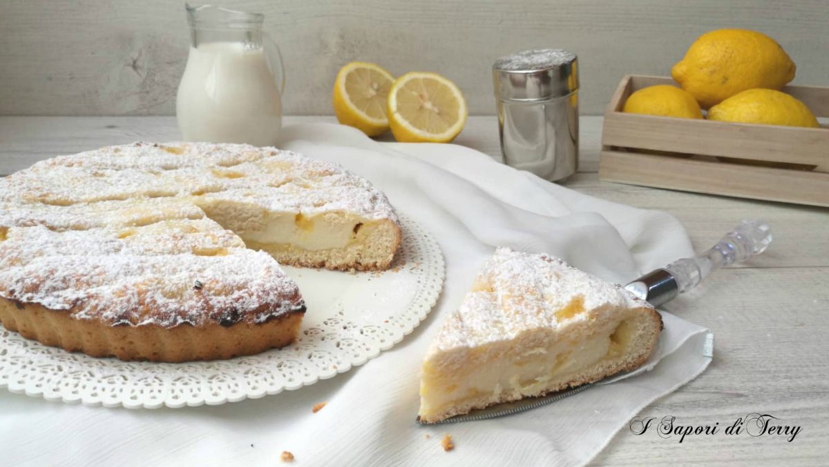 Crostata di ricotta e salsa di limone