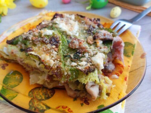 TORTA DI VERZA E FUNGHI CHAMPIGNON