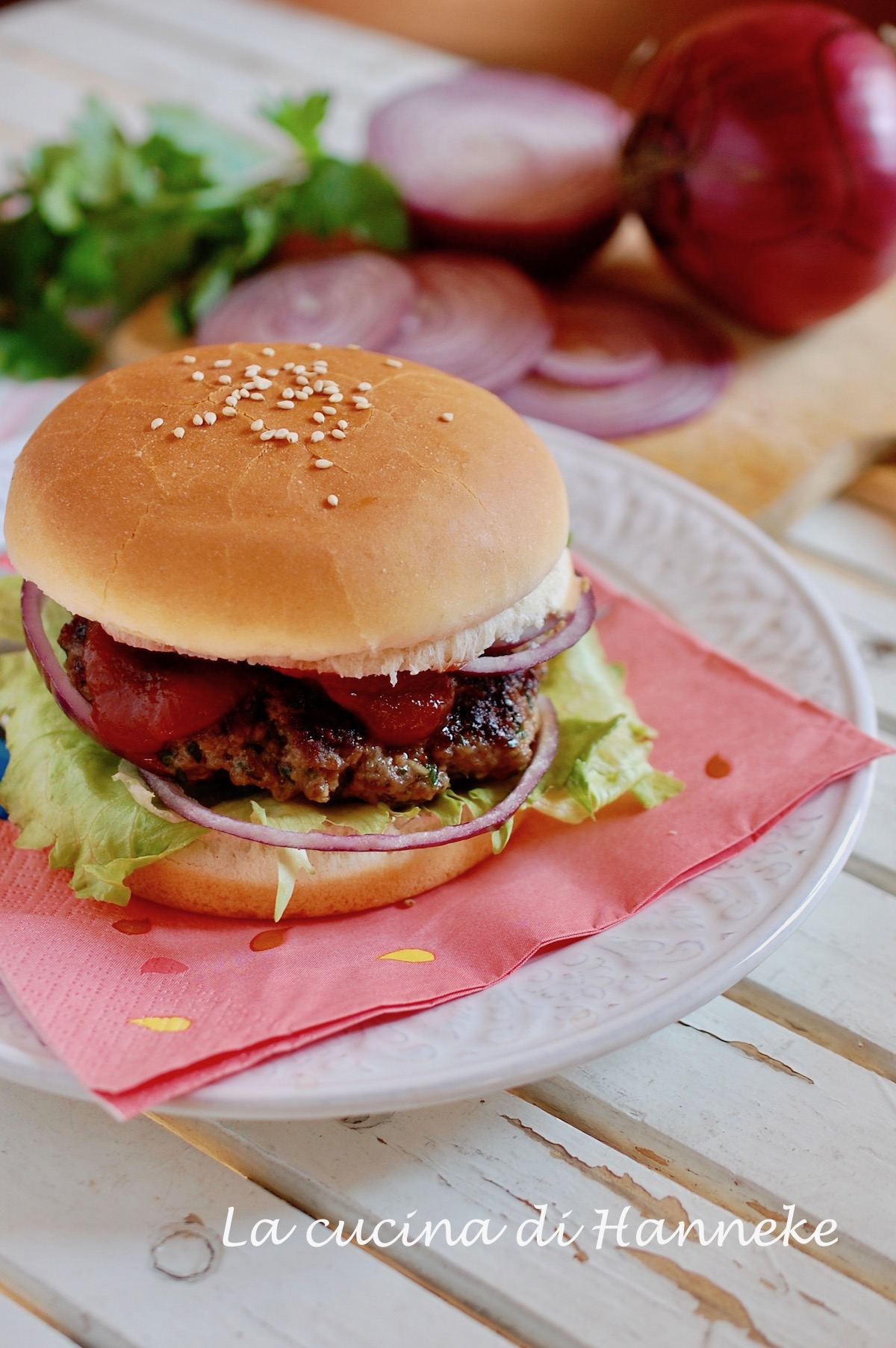Caesar burger hamburger panino polpetta