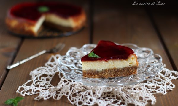 Cheesecake con gelatina d’uva