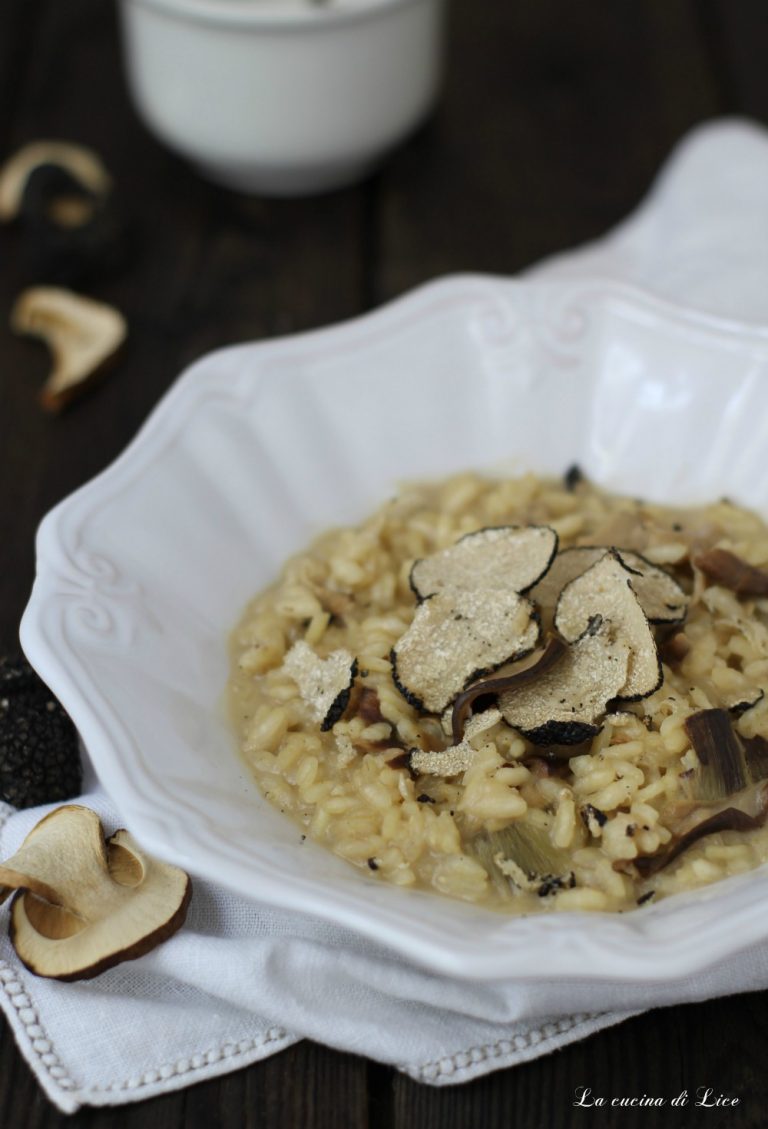 Risotto ai porcini e tartufo nero ricetta primo piatto prelibato