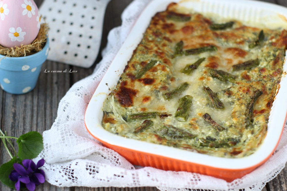 Lasagne agli asparagi ed erbette
