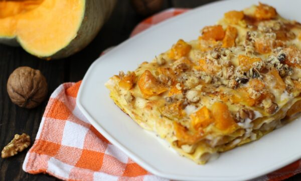Lasagne con zucca taleggio e noci