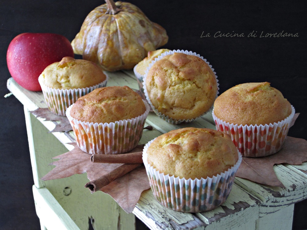 muffin alla zucca e mele