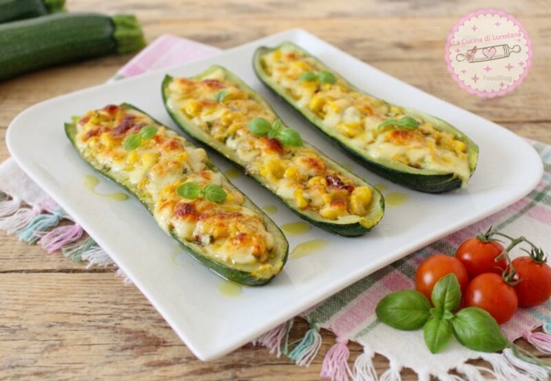 zucchine ripiene con mozzarella