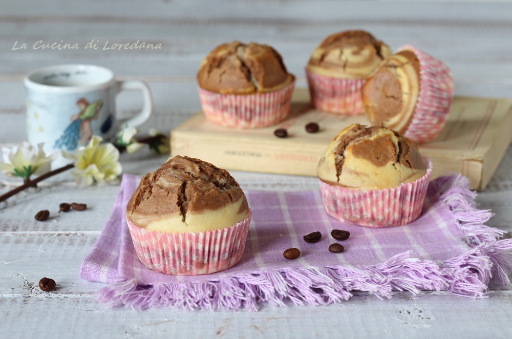 muffin variegati al cappuccino