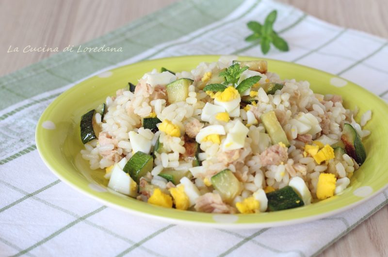 insalata di riso tonno e zucchine